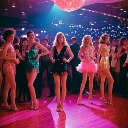 Disco dancers dressed as flamingos (1970s), FFF Cruises: Voyage 01 · FFF\CRS\025\017