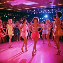 Disco dancers dressed as flamingos (1970s), FFF Cruises: Voyage 01 · FFF\CRS\025\019
