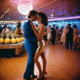 A couple kiss on the dance floor (1970s), FFF Cruises: Voyage 01 · FFF\CRS\028\003