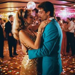 A couple kiss on the dance floor (1970s), FFF Cruises: Voyage 01 · FFF\CRS\028\008