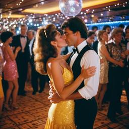 A couple kiss on the dance floor (1970s), FFF Cruises: Voyage 01 · FFF\CRS\028\012