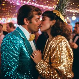 A couple kiss on the dance floor (1970s), FFF Cruises: Voyage 01 · FFF\CRS\028\013