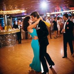 A couple kiss on the dance floor (1970s), FFF Cruises: Voyage 01 · FFF\CRS\028\019