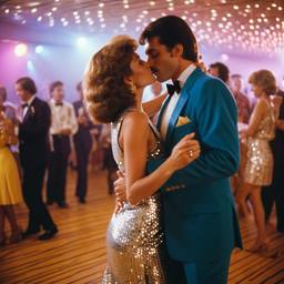 A couple kiss on the dance floor (1970s), FFF Cruises: Voyage 01 · FFF\CRS\028\020