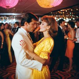 A couple kiss on the dance floor (1970s), FFF Cruises: Voyage 01 · FFF\CRS\028\021