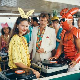 The Captain in the DJ booth on deck, FFF Cruises: Voyage 01 · FFF\CRS\032\021