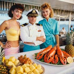 The Captain and the chef at the breakfast buffet, FFF Cruises: Voyage 01 · FFF\CRS\033\005
