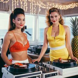 The breakfast buffet with DJ decks, FFF Cruises: Voyage 01 · FFF\CRS\034\001