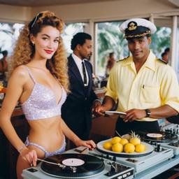 The breakfast buffet with DJ decks, FFF Cruises: Voyage 01 · FFF\CRS\034\008