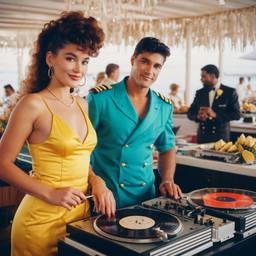 The breakfast buffet with DJ decks, FFF Cruises: Voyage 01 · FFF\CRS\034\010