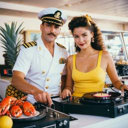 The breakfast buffet with DJ decks, FFF Cruises: Voyage 01 · FFF\CRS\034\011