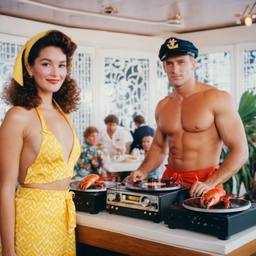 The breakfast buffet with DJ decks, FFF Cruises: Voyage 01 · FFF\CRS\034\016