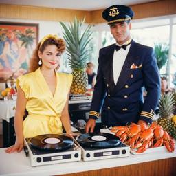 The breakfast buffet with DJ decks, FFF Cruises: Voyage 01 · FFF\CRS\034\017