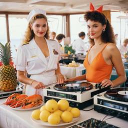 The breakfast buffet with DJ decks, FFF Cruises: Voyage 01 · FFF\CRS\034\021