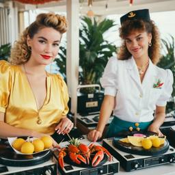 The breakfast buffet with DJ decks, FFF Cruises: Voyage 01 · FFF\CRS\034\023