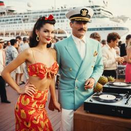 The Captain and his wife at the decks, FFF Cruises: Voyage 01 · FFF\CRS\035\001