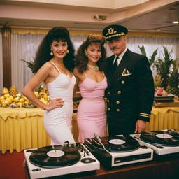 Decks in the dining room, dancers as pineapples and lobsters, FFF Cruises: Voyage 01 · FFF\CRS\036\022