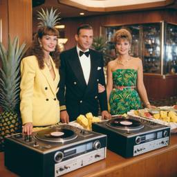Decks in the dining room, passengers as pineapples and lobsters, FFF Cruises: Voyage 01 · FFF\CRS\037\002