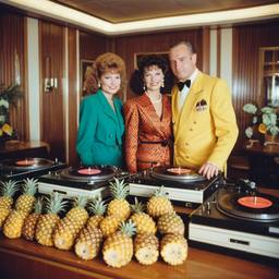 Decks in the dining room, passengers as pineapples and lobsters, FFF Cruises: Voyage 01 · FFF\CRS\037\003