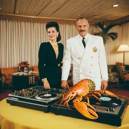 Decks in the dining room, passengers as pineapples and lobsters, FFF Cruises: Voyage 01 · FFF\CRS\037\013
