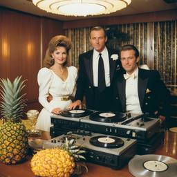 Decks in the dining room, passengers as pineapples and lobsters, FFF Cruises: Voyage 01 · FFF\CRS\037\028