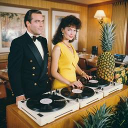 Decks in the dining room, passengers as pineapples and lobsters, FFF Cruises: Voyage 01 · FFF\CRS\037\029