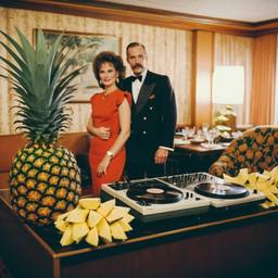 Decks in the dining room, passengers as pineapples and lobsters, FFF Cruises: Voyage 01 · FFF\CRS\037\032