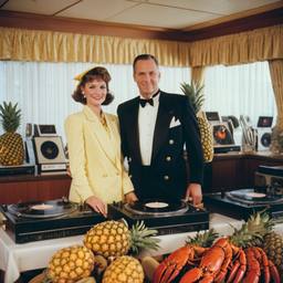 Decks in the dining room, passengers as pineapples and lobsters, FFF Cruises: Voyage 01 · FFF\CRS\037\034