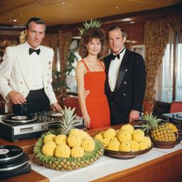 Decks in the dining room, passengers as pineapples and lobsters, FFF Cruises: Voyage 01 · FFF\CRS\037\035