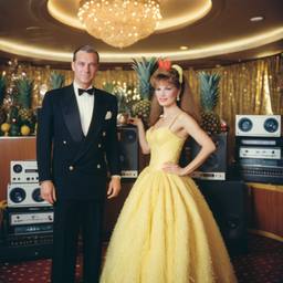 Decks in the ballroom, pineapple ballgowns, FFF Cruises: Voyage 01 · FFF\CRS\038\004