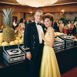 Decks in the ballroom, pineapple ballgowns, FFF Cruises: Voyage 01 · FFF\CRS\038\010
