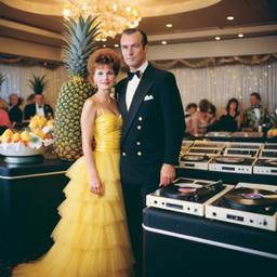 Decks in the ballroom, pineapple ballgowns