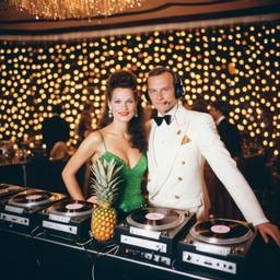 Decks in the disco, pineapple ballgowns