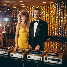 Decks in the disco, pineapple and lobster costumes, FFF Cruises: Voyage 01 · FFF\CRS\040\001