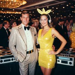 Decks in the disco, pineapple and lobster costumes, FFF Cruises: Voyage 01 · FFF\CRS\040\003