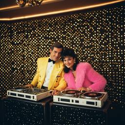 Decks in the disco, pineapple and lobster costumes, FFF Cruises: Voyage 01 · FFF\CRS\040\005
