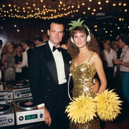 Decks in the disco, pineapple and lobster costumes, FFF Cruises: Voyage 01 · FFF\CRS\040\010