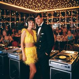 Decks in the disco, pineapple and lobster costumes, FFF Cruises: Voyage 01 · FFF\CRS\040\013