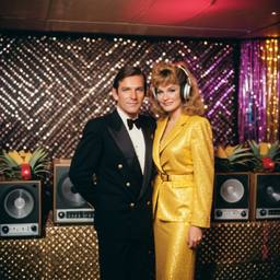 Decks in the disco, pineapple and lobster costumes, FFF Cruises: Voyage 01 · FFF\CRS\040\014