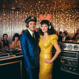 Decks in the disco, pineapple and lobster costumes, FFF Cruises: Voyage 01 · FFF\CRS\040\019