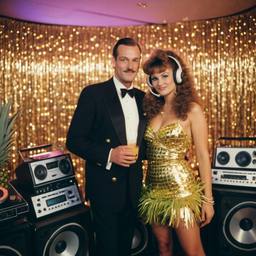 Decks in the disco, pineapple and lobster costumes, FFF Cruises: Voyage 01 · FFF\CRS\040\023