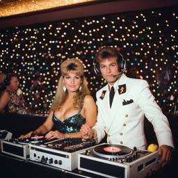 Decks in the disco, pineapple and lobster costumes, FFF Cruises: Voyage 01 · FFF\CRS\040\024