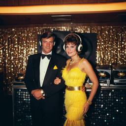 Decks in the disco, pineapple and lobster costumes, FFF Cruises: Voyage 01 · FFF\CRS\040\030