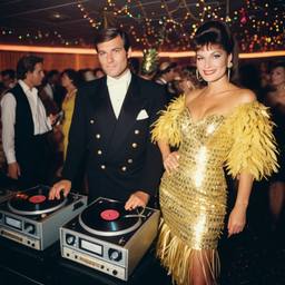 Decks in the disco, pineapple and lobster costumes, FFF Cruises: Voyage 01 · FFF\CRS\040\032