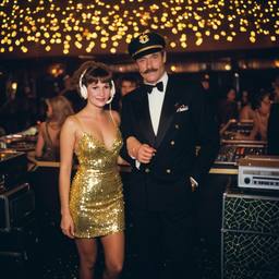Decks in the disco, pineapple and lobster costumes, FFF Cruises: Voyage 01 · FFF\CRS\040\033