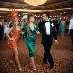Ballroom dancing with DJ decks (surreal)