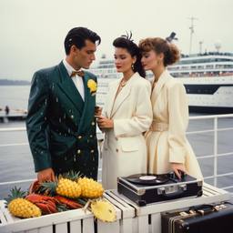 Rainy day, headphones and vinyl on the dock, FFF Cruises: Voyage 01 · FFF\CRS\046\001
