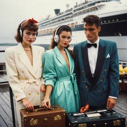 Rainy day, headphones and vinyl on the dock, FFF Cruises: Voyage 01 · FFF\CRS\046\002