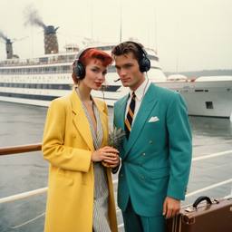 Rainy day, headphones and vinyl on the dock, FFF Cruises: Voyage 01 · FFF\CRS\046\006