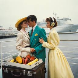 Rainy day, headphones and vinyl on the dock, FFF Cruises: Voyage 01 · FFF\CRS\046\007